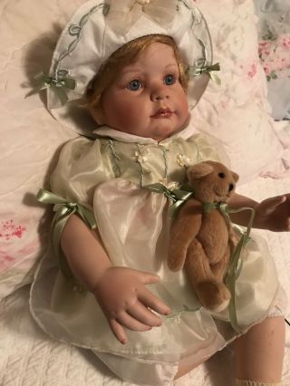 Paradise Galleries Catherine 19” Porcelain Doll Weighted Body Blonde