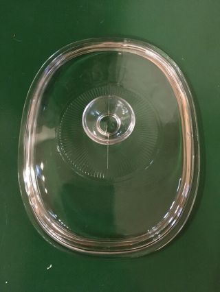 Pyrex F12c Ribbed Replacement Lid For Corning Ware 1.  8 Liter Oval Casserole Dish