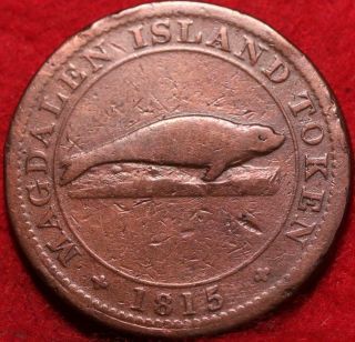 1815 Magdalen Island Canada One Penny Token