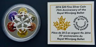 2014 Canada Royal Winnipeg Ballet 75th Anniversary Fine Silver $20 Coin S/h