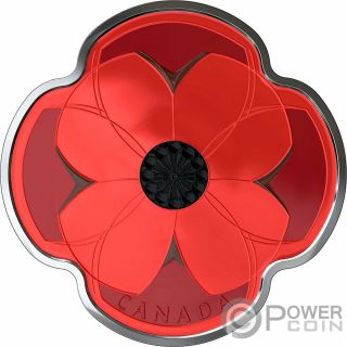 Remembrance Day Poppy 1/2 Oz Silver Coin 10$ Canada 2019