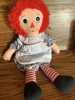 Vintage Knickerbocker Raggedy Ann Doll 18 Inches Annabelle