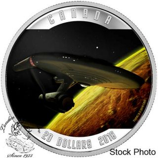 Canada 2016 $20 Star Trek Enterprise Silver Coloured Coin