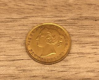 1888 NEWFOUNDLAND $2 DOLLAR GOLD COIN 3