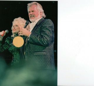 Kenny Rogers Dolly Parton 7 - 4x6 Color Concert Photo Set 5a