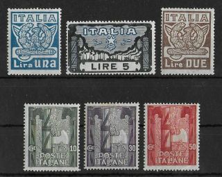 Italy 1923 Nh Complete Set Of 6 Sass 141 - 146 Cv €250