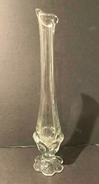 Vintage Fenton Signed Crystal Glass 13 " Vase