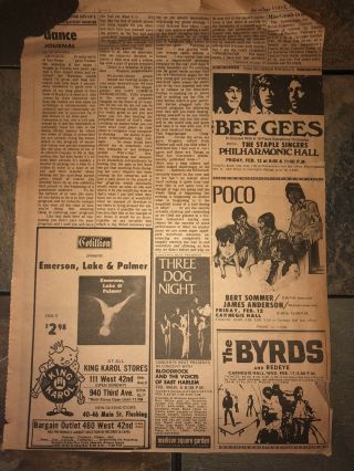 VINTAGE 1971 Fillmore East Bill Graham NYC Ad Village Voice Faces Steppenwolf 2