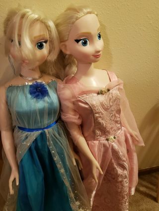 2 Disney Frozen My Size Elsa Dolls