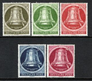 (100) Germany (berlin) 1951 - 52 Freedom Bell Set (clapper Right) Sgb82 - 86 Lm/mint