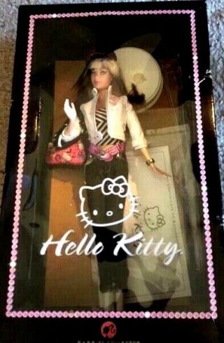 Hello Kitty Barbie Doll With Certificate Of Authenticity & Box Pink Label 2007