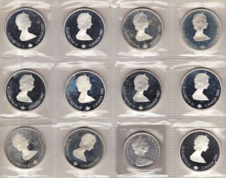 Canada 1988 - 11 Olympic Silver $20 Coins,  1 Dollar 1966