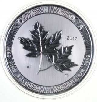 Better Date - 2017 Canada $50.  00 - 10 Oz.  Silver Maple Leaves - Silver 568