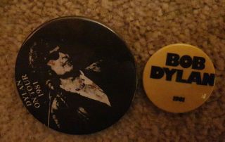2 Vintage 1981 Bob Dylan Tour Badges