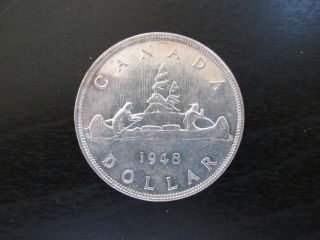 1948 Canada Silver Dollar In Uncirculated (key Date)