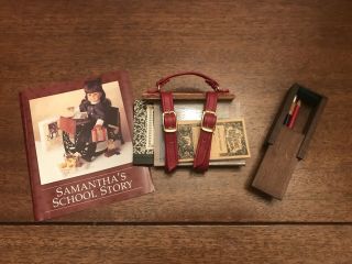 American Girl Samantha Pleasant Company Book Strap And School Supplies