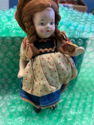 6” German Bisque Doll Molded Hair Wig Over Painted Features Shoes & Socks Alpine 2