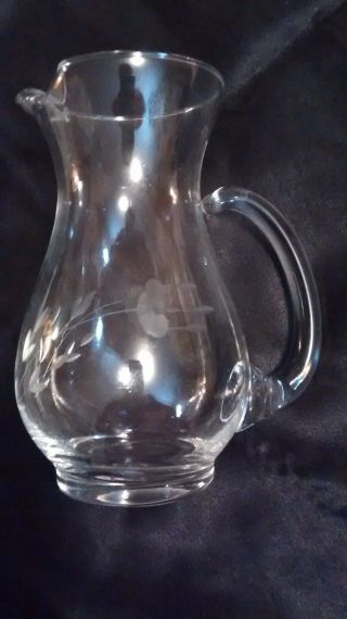 Princess House Heritage Crystal Small Pitcher/creamer With Ice Lip