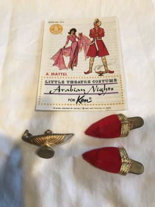 Barbie Ken 1960’s Arabian Nights Genie Lamp And Slippers