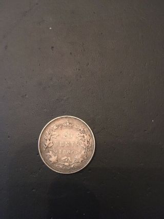 Canada Canadian Queen Victoria 25 Cents Quarter 1886 Fine