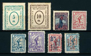 M367 Spain Civil War.  Local Stamps " Castellon ".  Mng  /mnh.
