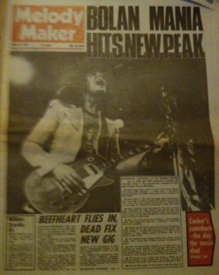 Melody Maker 1972 March 25 Marc Bolan T.  Rex Captain Beefheart Miles Davis
