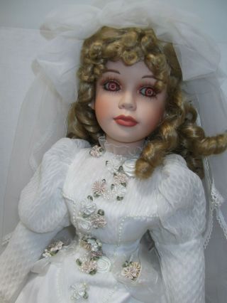 Florence Maranuk " Special Moment " Bride Porcelain Doll By Show - Stoppers