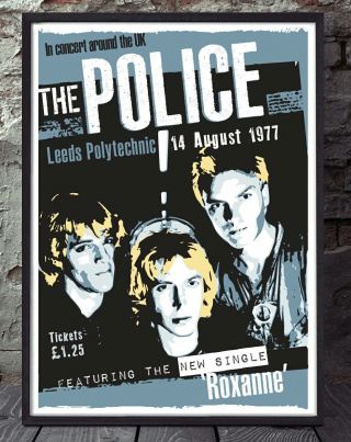 The Police Poster Print.  Celebrating Famous Venues And Gigs.  Specially Created.