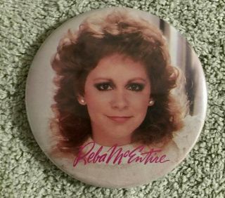 Country Singer Reba Mcentire Pin,  From Just A Little Love 1984 Photo Shoot,  Vg