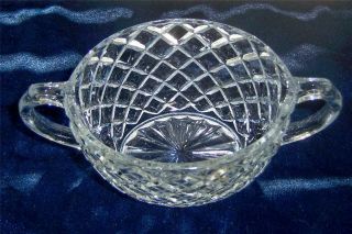 Anchor Hocking Waterford Or Waffle 2 Handle 4 1/4 " Oval Sugar Bowl Exc 3 Avail