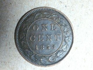 1858 Canada Victoria Large One Cent