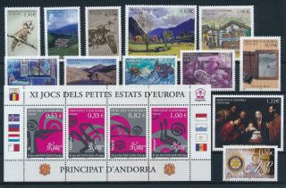 French Andorra 2005 Complete Year Set Mnh