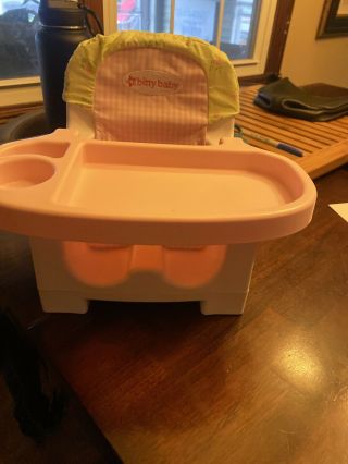 Euc American Girl Bitty Baby Booster High Chair With Tray Feeding Baby