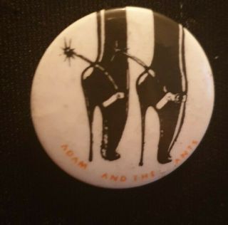 Vintage Adam & The Ants Button Badge Punk Wave