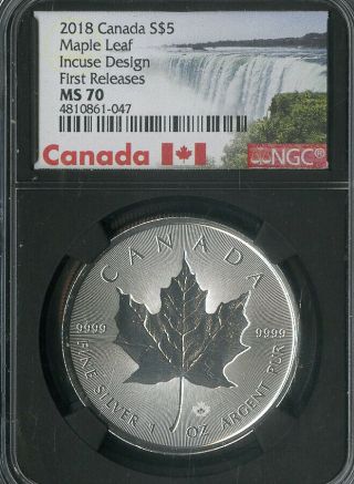 Canada Coin 2020 Silver $5 Maple Leaf Ngc Ms70
