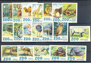 Denmark 19 X Poster Stamp = Zoo Wild Animals =  - Most Vf - - @3
