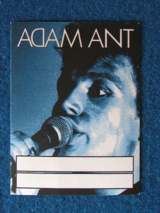 Adam Ant - Concert Cloth Pass - Face
