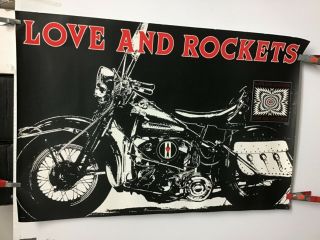 Love And Rockets.  (motorcycle Shot).  1989 Promo Poster