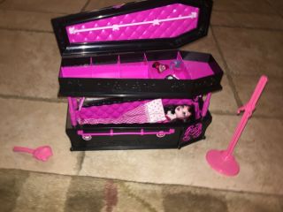 Mattel Monster High Draculaura Bed With Accessories,  Doll,  And Pet