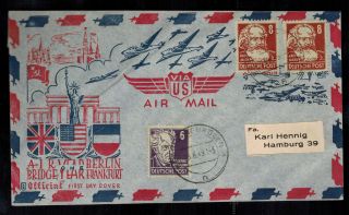 1949 East Berlin Germany One Year Air Bridge Airlift First Day Cover