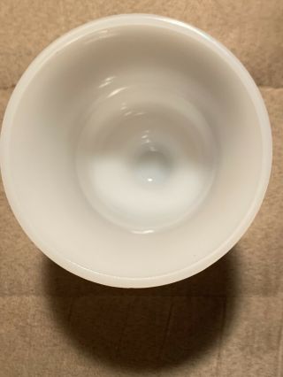 Vintage EO Brody Co M7000 White Milk Glass Ribbed Pedestal Vase/Dish/Planter 5 
