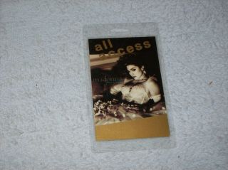 Madonna 1985 Like A Virgin Tour Issued Laminated Backstage All Access Pass