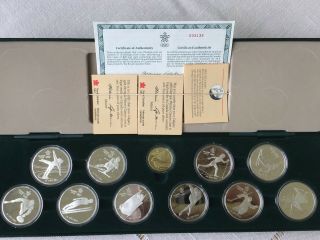 1988 Canada Calgary Winter Olympics Gold,  Silver Proof Set,  (all,  S)