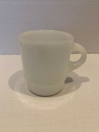 Vintage Fire King White Milk Glass C Ring Stackable Coffee Cup Mug