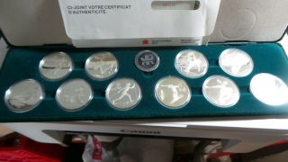 1988 Calgary Canada Olympic Silver Coin Set Coin Set