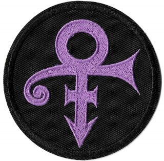 Prince - The Artist Symbol: Purple & Black Logo Patch Embroidered Iron Or Sew On