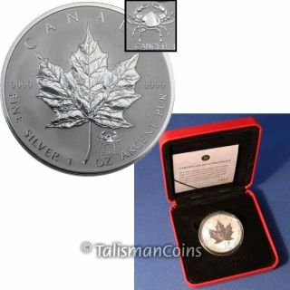 Canada 2004 Roman Zodiac Cancer Crab $5 Privy Mark Silver Maple Leaf Sml