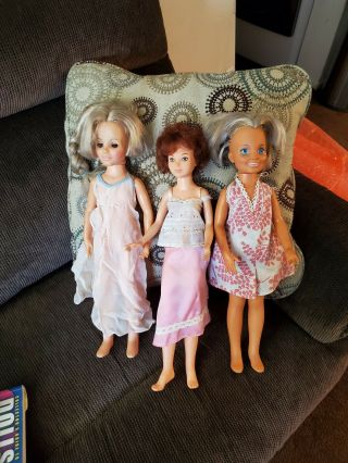Vintage Ideal Crissy Family Brandi Kerry Magic Curl 18 Tall Dolls Htf