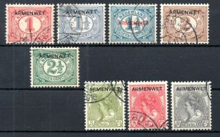 Netherlands,  1913,  Official Stamps,  Armenwet,  Full Scarce Set,