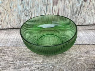 Vintage E.  O.  Brody Green Ribbed Serving Bowl,  Cleveland Oh